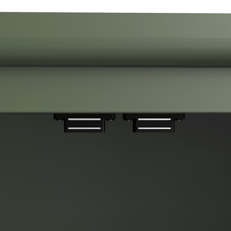 Buffet 63 "sculpté avec porte miroir, Vert