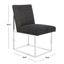 Chaise d'appoint rembourrée en acier inoxydable Athens-1226118018-1213203037