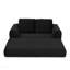 Canapé-lit pliant convertible 2-en-1, canapé-lit en velours côtelé moderne avec 2 * coussins, causeuse futon rembourrée et désossée avec lit escamotable, canapé modulaire pliant pour le salon noir-717058116
