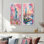 Pink New York Statue Of Liberty Horizon I - City New York Wall Art 2 Pieces Set