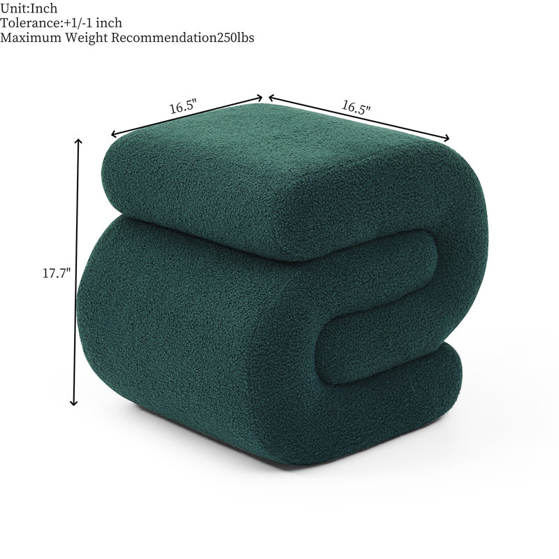 Repose-pieds en tissu Modern, Vert