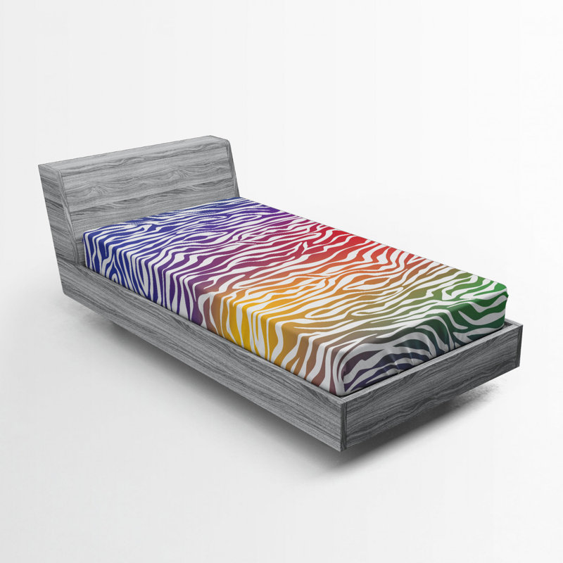 Microfiber Animal Print Fitted Sheet, Twin Fitted Sheet