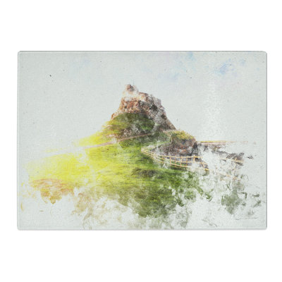 Tempered Glass Holy Island Lindisfarne Chopping Board