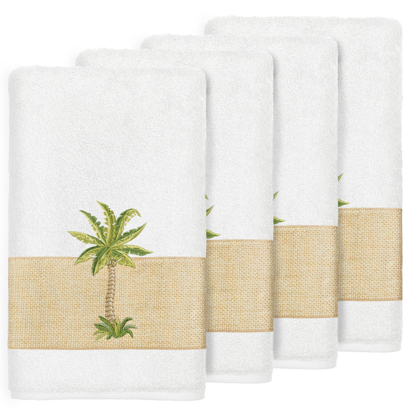Ensemble de serviettes de bain 100% coton turc 4 pièces Colton, Blanc