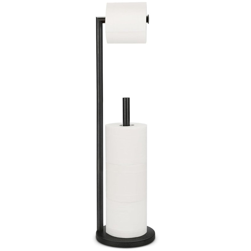 Porte-papier de toilette autoportant noir Galaxy antirouille