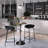 Travis 24" Square Bar Height Table With MDF Top And Stainless Steel Pedestal Base - Dining Table For Modern Home And Kitchen-235228638-235228636