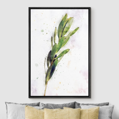 Watercolor Green & Purple Forest Plant Duo Nature Plants Illustrations Minimalism Rustic Relax Calm