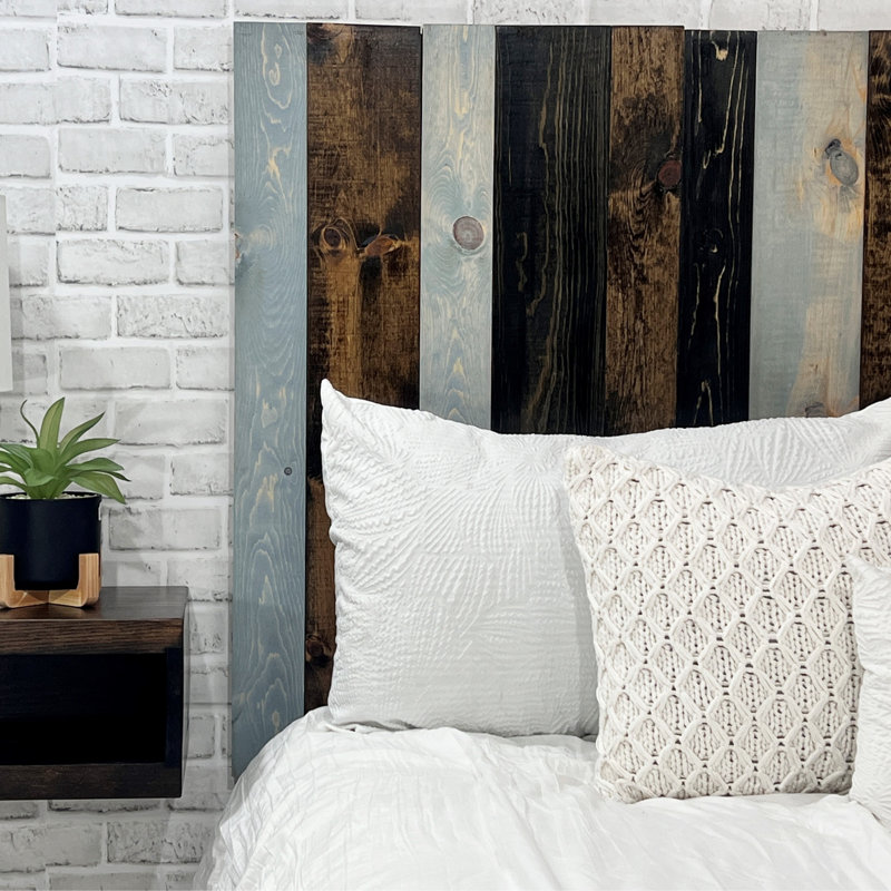 Leaner Style Panel Headboards Solid Wood Weathered Finish, Full/Double, All Terrain Mix