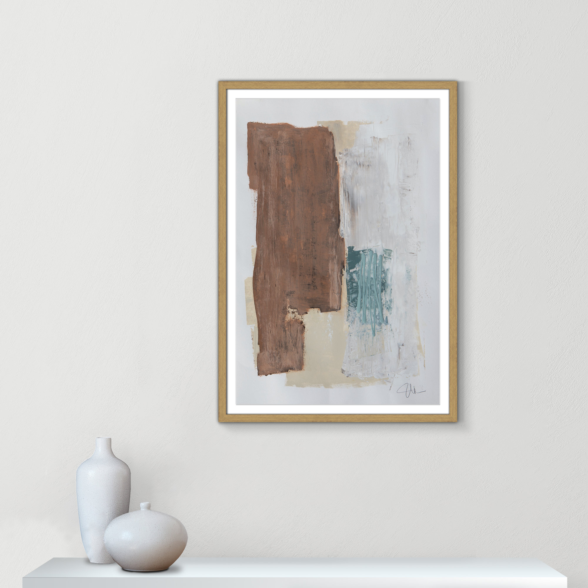 Together We Work I by Filippo Ioco - Framed Print, Natural Framed, 35.5" H x 25.5" W x 0.75" D