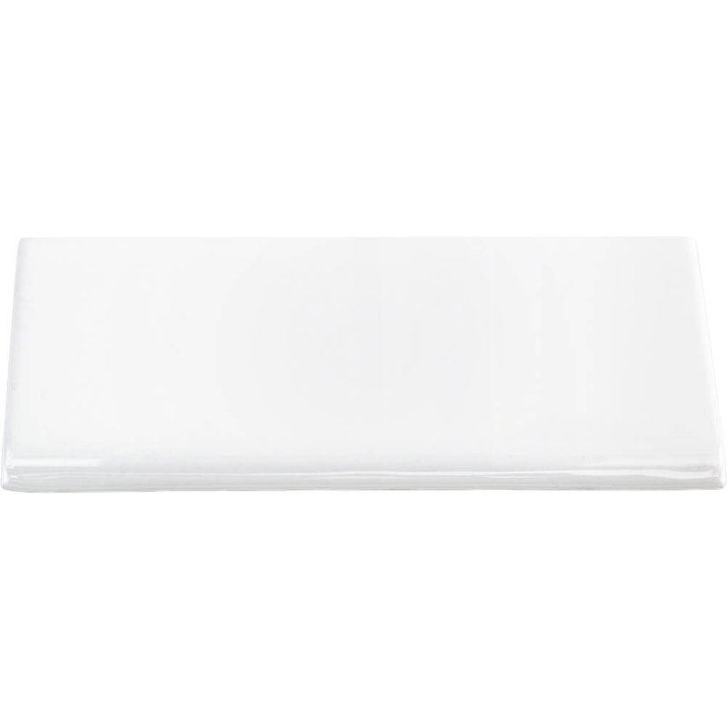Catalina White 3x6 Polished Ceramic Bullnose Tile Trim
