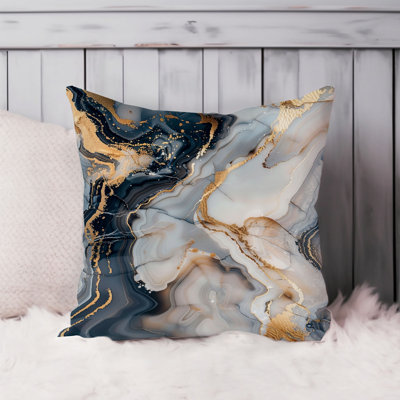 Abstract Geode Pattern Marble IV Modern Throw Pillow Cover