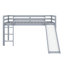 Lit mezzanine bas avec glissade, échelle, barrières de sécurité-1211693282