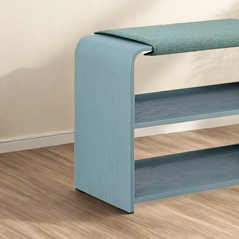 Tabouret avec rangement à chaussures 23,6 po, Bleu
