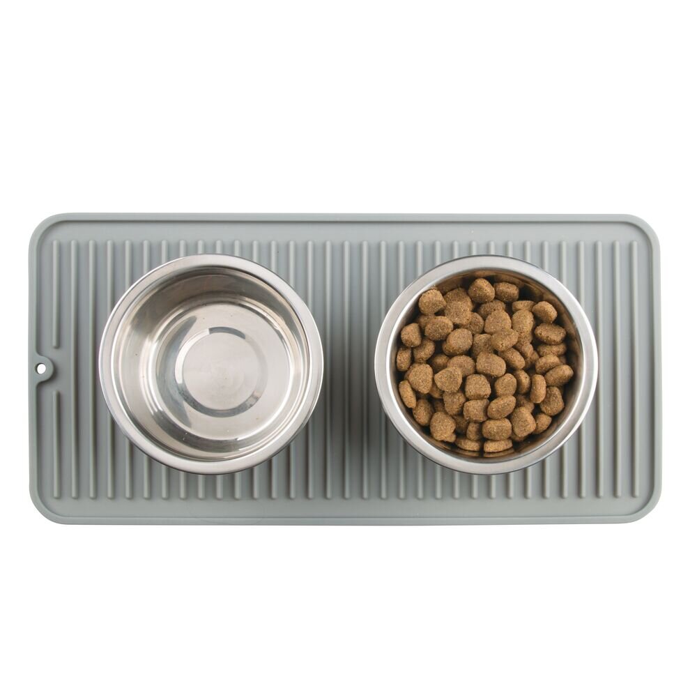 Mdesign Silicone Pet Food/water Bowl Feeding Mat For Dogs, Small