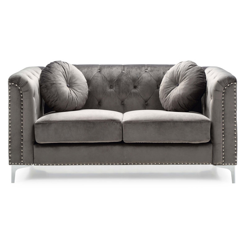 Causeuse contemporaine, Gris foncé
