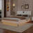 Faux Leather Upholstered Platform Bed with Thickened Headboard, Bluetooth Speakers and RGB LED Light-1609422985-1609422982