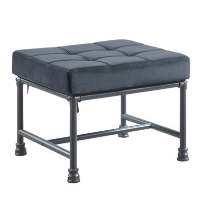 Sandy Gray Finish With Metal And Velvet Combination 18.66 Lb Weight Seat Cushion