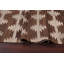 Tapis brun à motif géométrique kilim 5 x 7