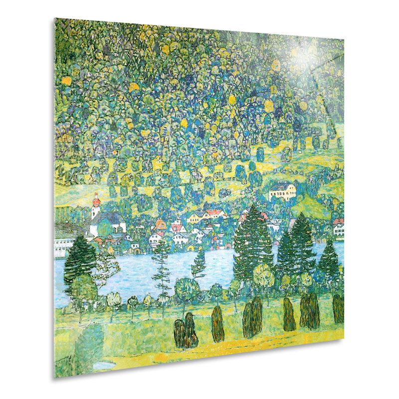 Unterach On The Attersee by Gustav Klimt - No Frame Painting on Plastic / Acrylic, 65cm H x 65cm W