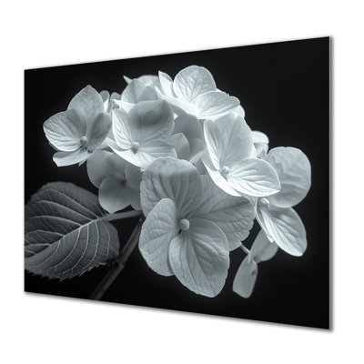 Monochromie élégante silhouette hortensia - impression d'art mural hortensia