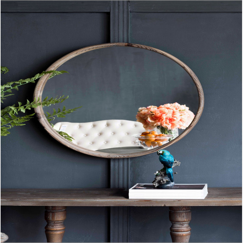 28 "miroir rond en bois, miroir mural pour la salle de bain