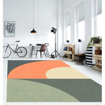 Gurnee Vinyl Machine Printed Area Rug