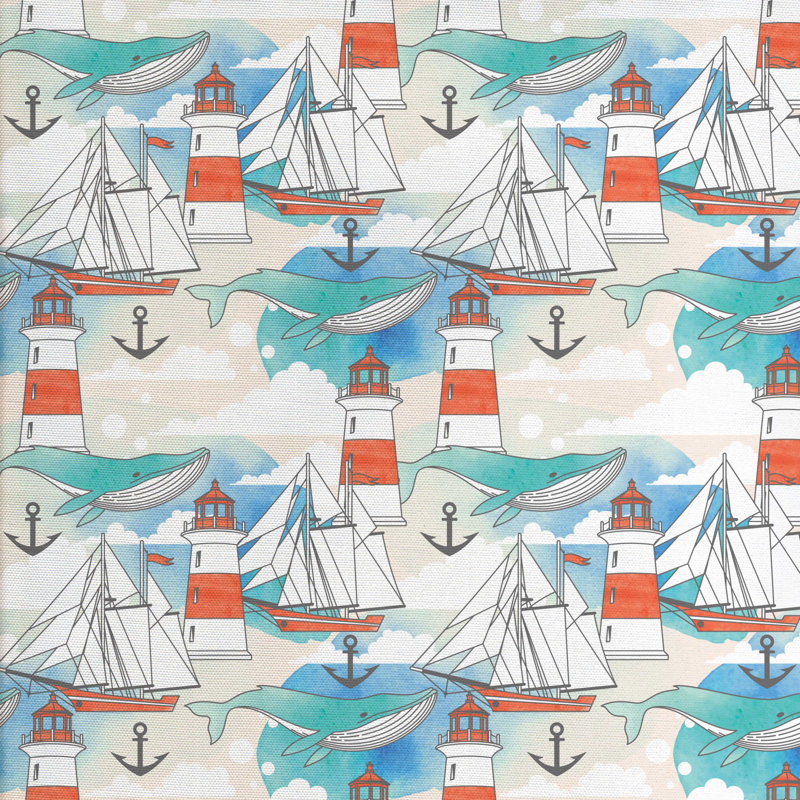 Tissu Lighthouse, l 36 po x L 360 po
