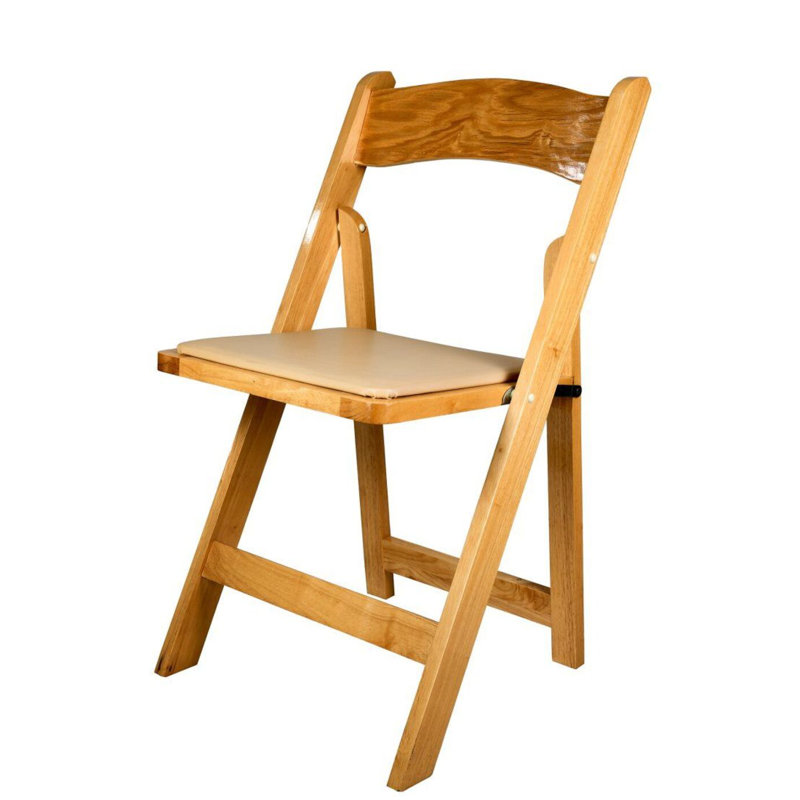 Ensemble de 4 chaises pliantes ToughWood avec siège rembourré par Chivari