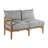 Santa Barbara Teak Left Arm Facing - Natural Teak-63326033-70063151-48656617