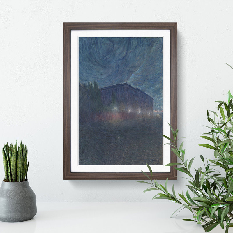 Stormy Night by Eugene Jansson - Framed Print, Walnut Framed, 48cm H x 36cm W x 2cm D