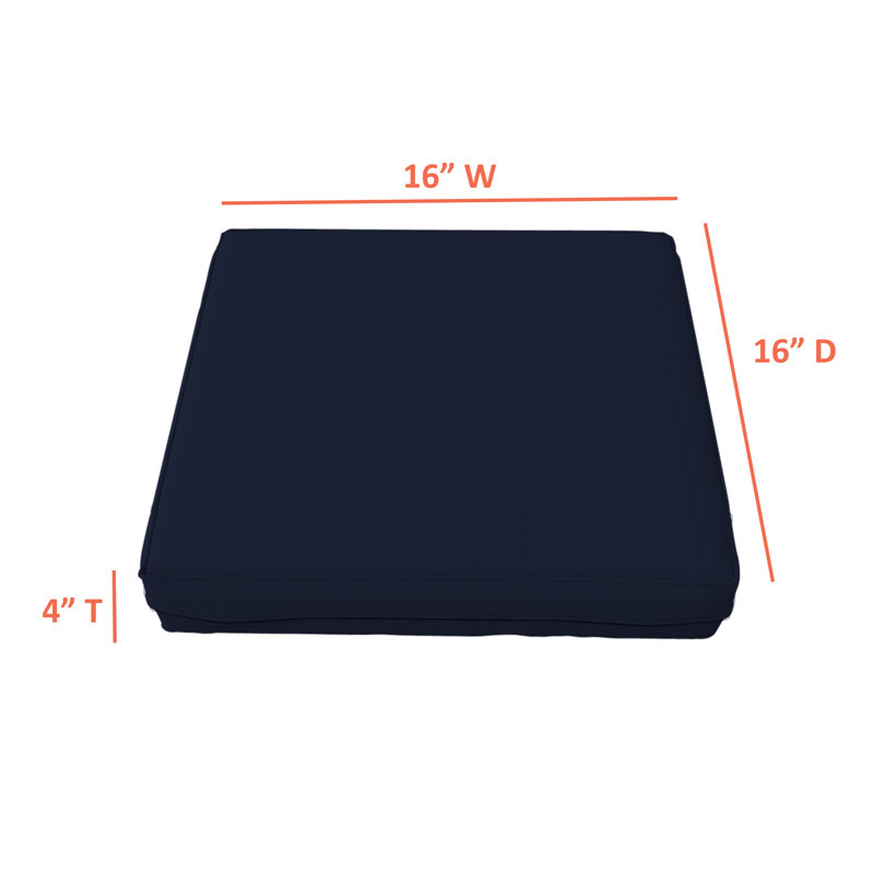 Box Cushion Sofa Slipcover, Navy Blue Polyester, 40.6cm H x 40.6cm W x 10.2cm D