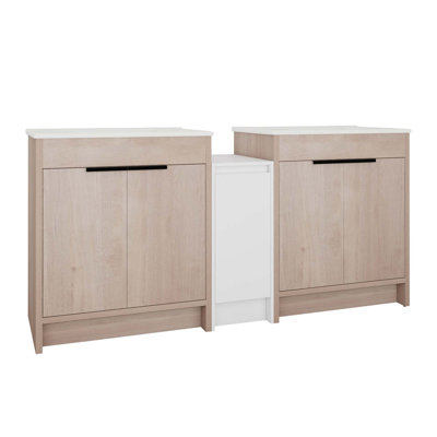 Armoire de salle de bain autoportante polyvalente avec des caractéristiques avancées et un design élégant