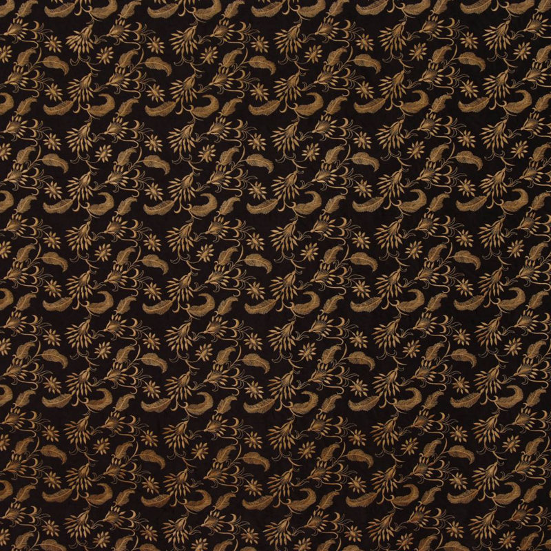 Premier Floral/Foliage Fabric, Black