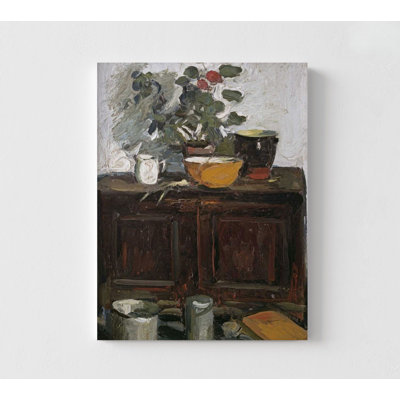 La commode de cuisine par George Hunter, reproduction de peinture à l'huile maison, art mural de cuisine rustique, décor de maison rustique, reproduction de peinture à l'huile encadrée