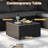 8-Piece Patio Furniture Set with Propane Gas Fire Pit Table-599686392-599686393