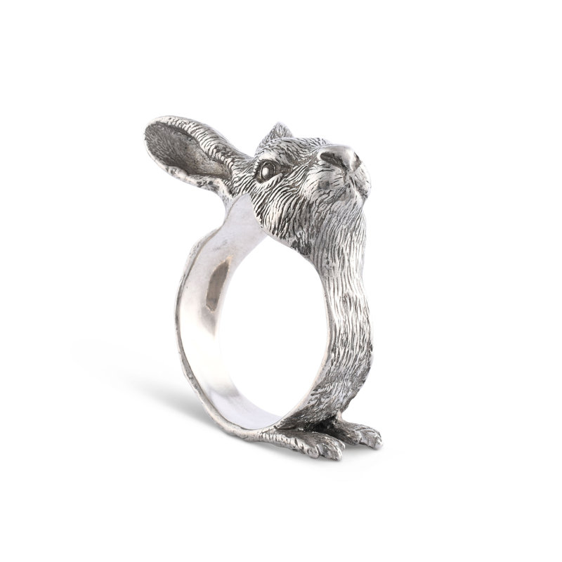 Garden Friends Pewter Rabbit Napkin Ring
