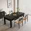 86.61" Black Rectangular Solid Wood Dining Table