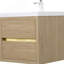 Meuble-lavabo mural avec lavabo, armoire de rangement flottante pour la salle de bain, idéal pour organiser vos articles essentiels et économiser de l'espace-109398205-109398195