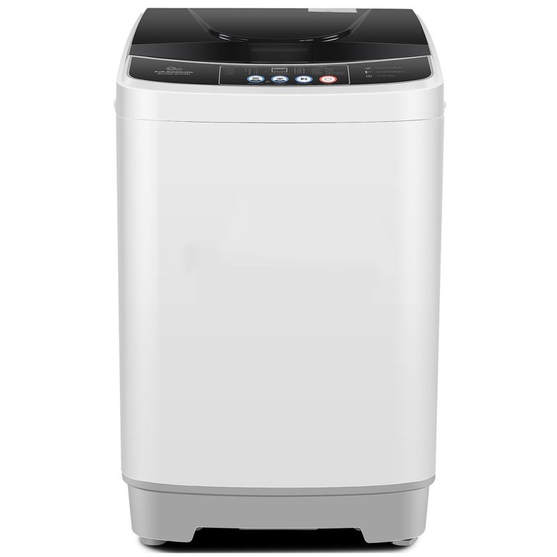 Laveuse portative de 2,8 pi³ avec machine à laver 20 lb avec pompe de vidange, machine à laver compacte avec 10 programmes et 8 niveaux d'eau