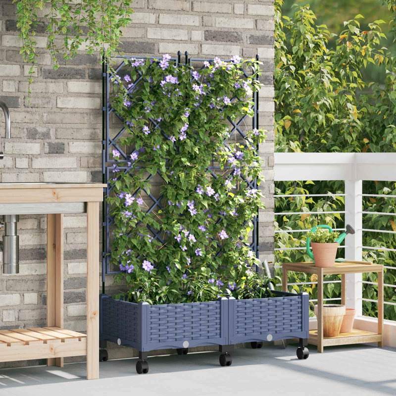 Planter, 131.5cm H x 80cm W x 40cm D, Grey
