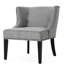 Fauteuil club occasionnel en tissu gris, 27,66 po Largeur, hauteur de 32,4 po, profondeur de 27,28 po, pavillon de 25,4 lb de hauteur, largeur, profondeur,