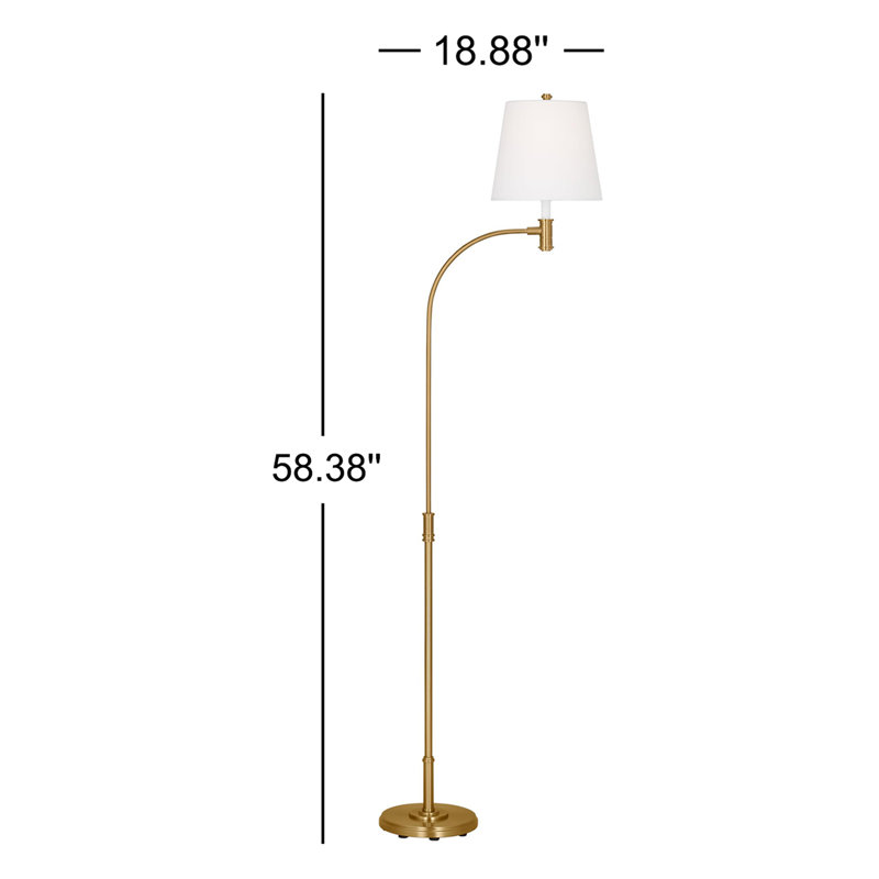 Belmont Task Floor Lamp, Burnished Brass