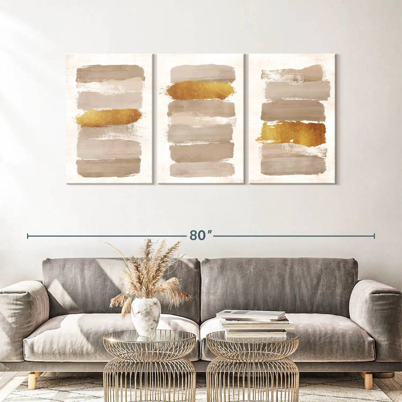 «Neutral Abstract», reproduction sur toile, H 62 po x l 30 po x P 1,25 po