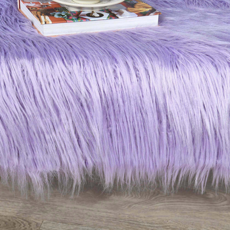 Gwyneira Upholstered Ottoman, Lavender