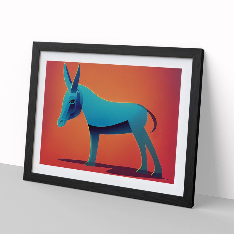 Abstract Donkey Art Vol.3 - Single Picture Frame Print, 46cm H x 64cm W x 2cm D, Black