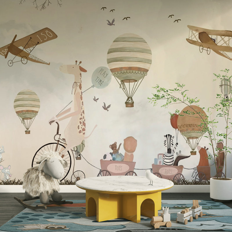 Papier peint Whimsical Safari Adventures, L 108 po x L 72 po
