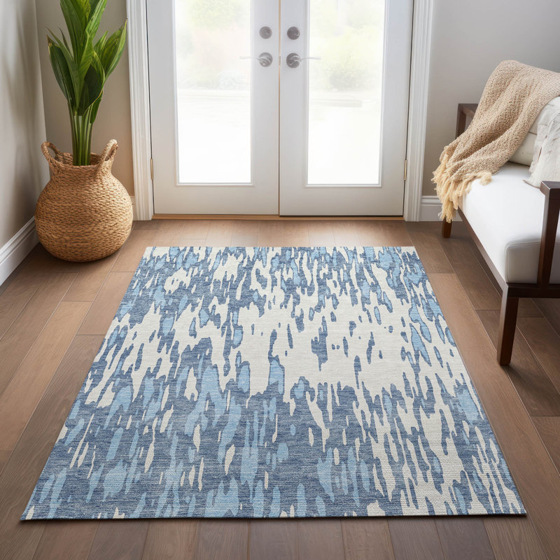 Tapis rectangulaire Aleighna avec envers antidérapant, Rectangulaire 3 pi x 5 pi