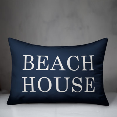 Textual Outdoor Throw Pillow