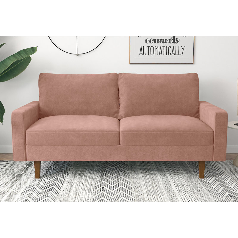 Seaddon Square Arm Sofa, Green Linen Blend, 35" H x 70" W x 32" D