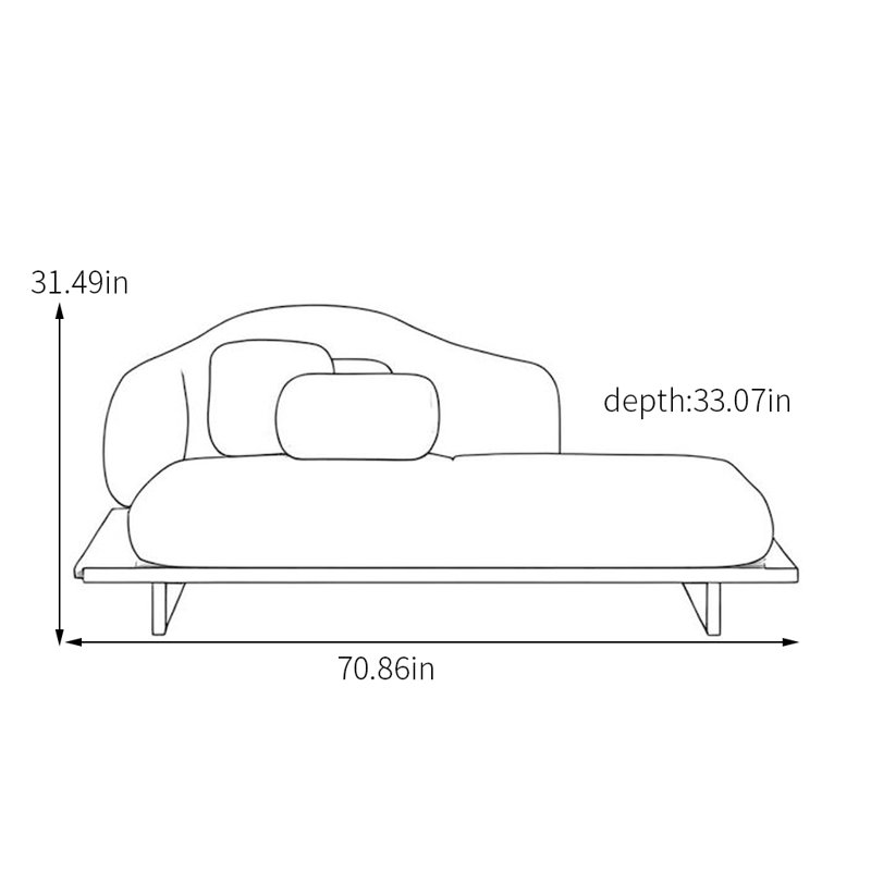 Comfortable High-Density Foam Chaise, Left Hand Facing